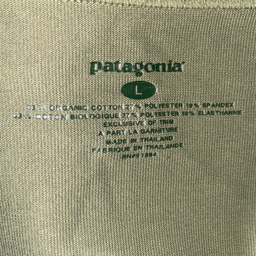 Patagonia Olive Long Sleeve V-Neck Tee - Picture 3 of 3